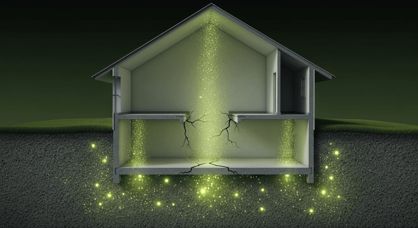 Radon dans la maison : risques, détection et solutions