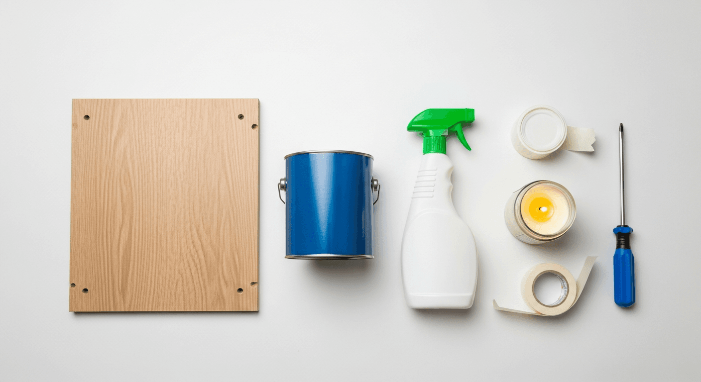 Schéma des sources de formaldéhyde dans un intérieur moderne